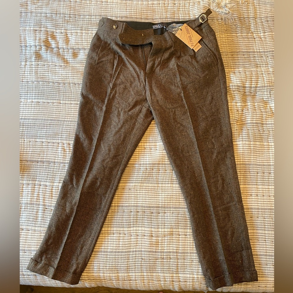Men Stylish Capri Pants Fold-up Leg Opening Cropped Length Trousers